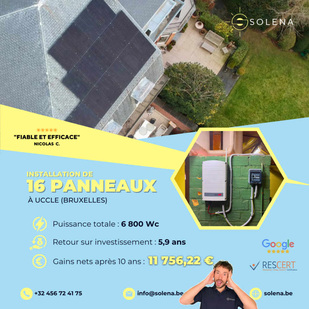 Installation panneaux solaires photovoltaique bruxelles Uccle
