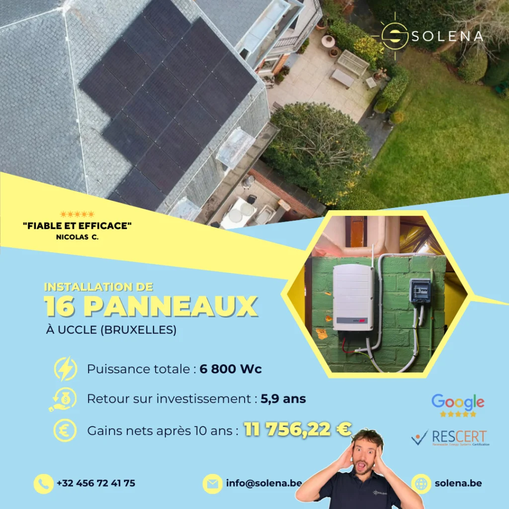 Installation panneaux solaires photovoltaique bruxelles Uccle