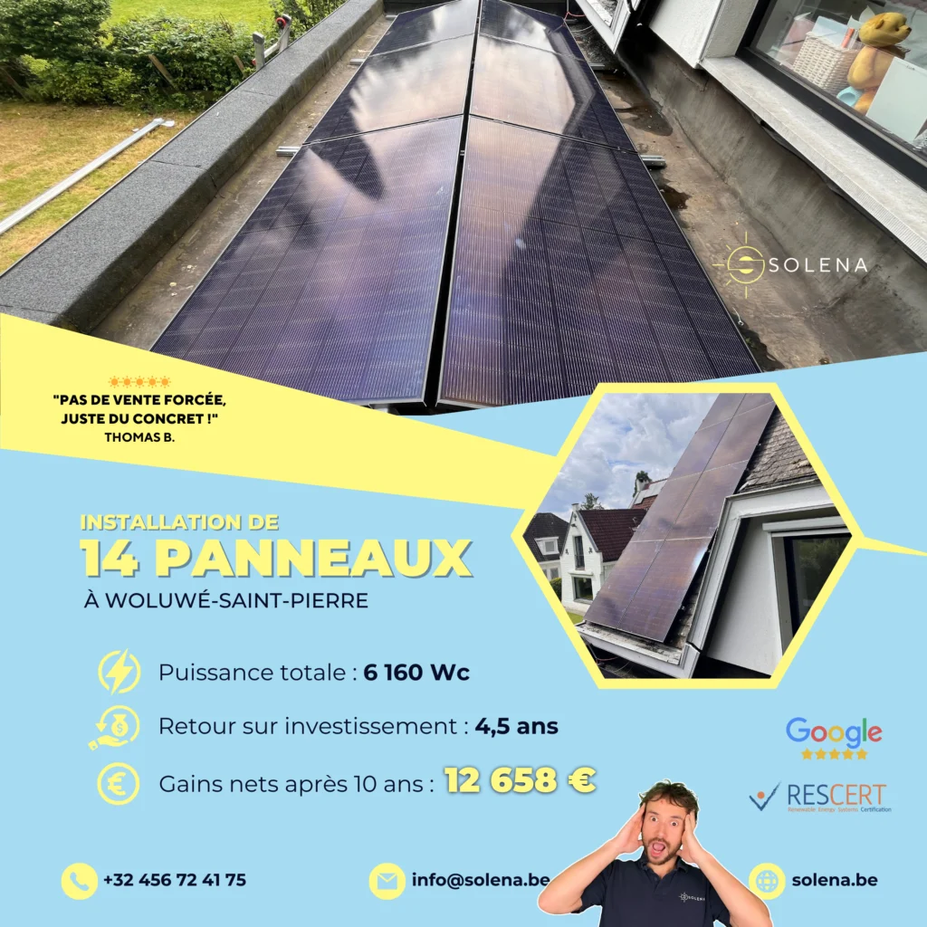 Installation panneaux solaires photovoltaique bruxelles Woluwe Saint Pierre