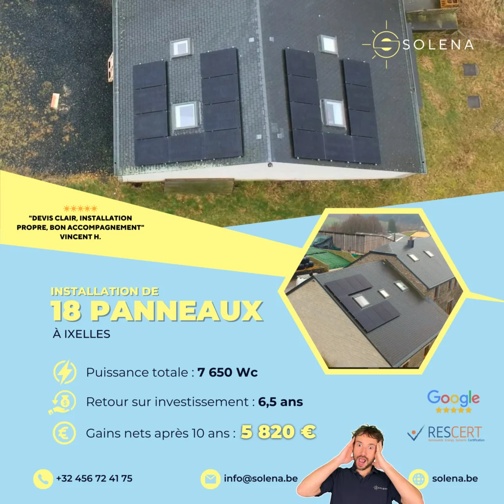 Installation panneaux solaires photovoltaique bruxelles Ixelles