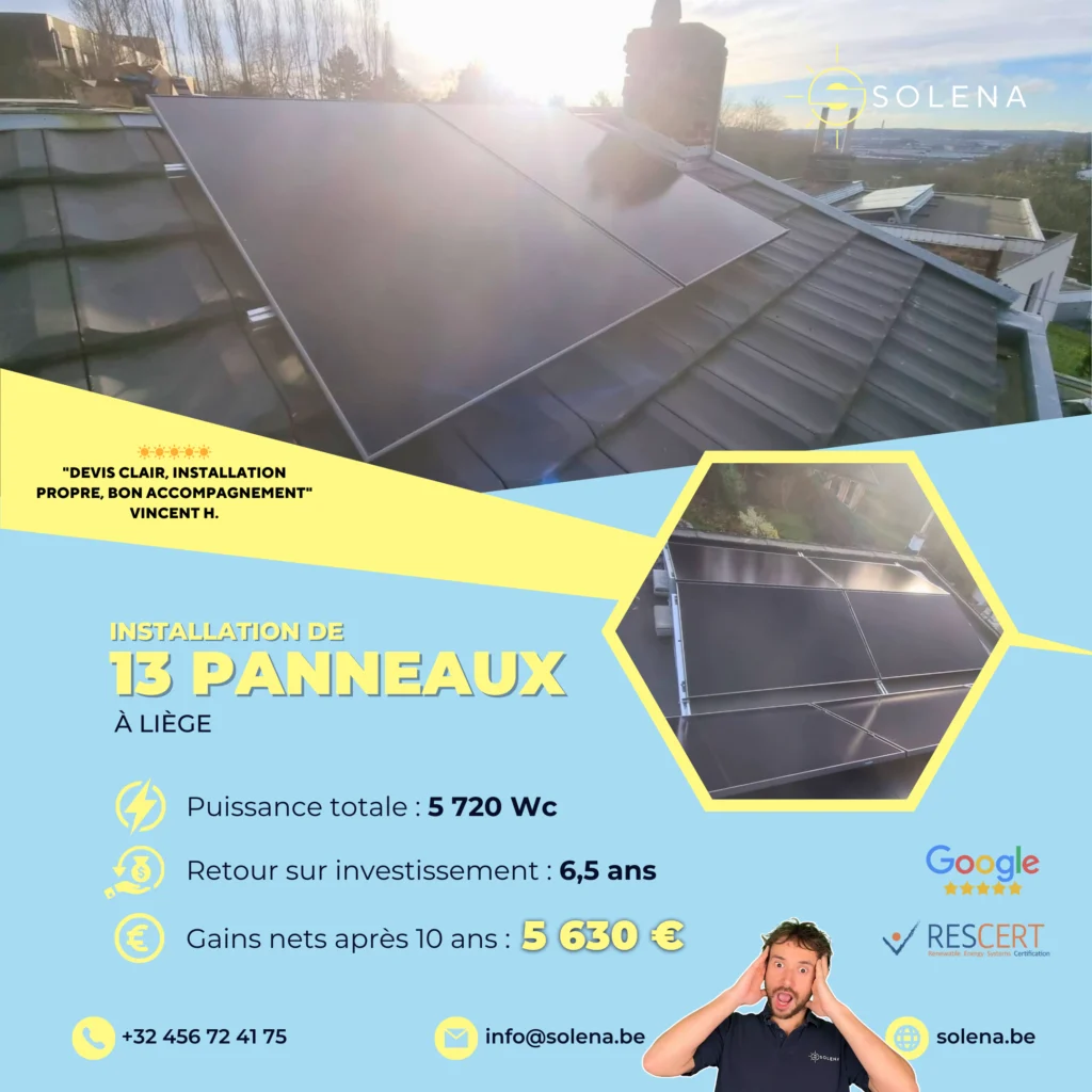 Installation panneaux photovoltaiques solaires, Liège